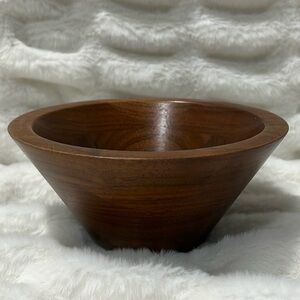 PRICE IS FIRM - Vintage Factory Store Solid Walnut Wood Bowl